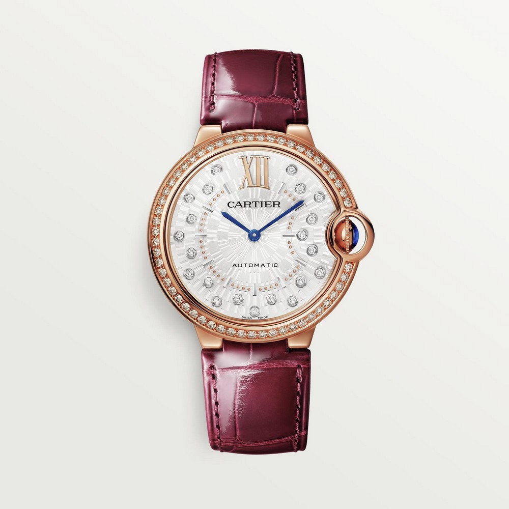 Đồng Hồ Cartier Ballon Bleu De Cartier Watch 36mm Nữ Đỏ Vàng Hồng